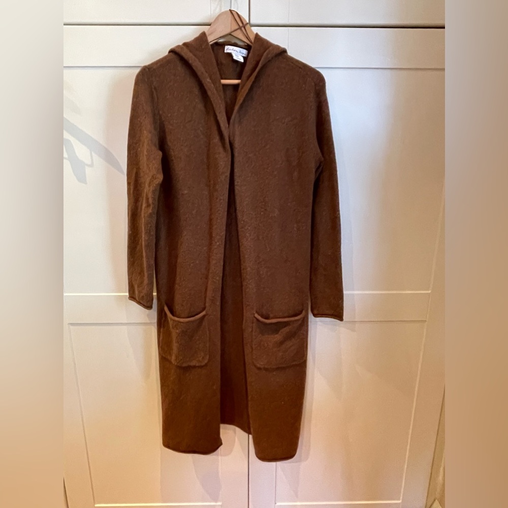 Long hooded sweater